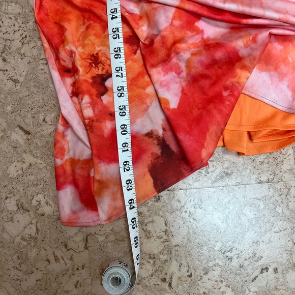 Rene Ruiz Collection One Shoulder Fit and Flare Scuba 3D Appliqué Gown - Picture 15 of 16